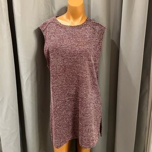 Banana Republic Sleeveless Burgundy Knit Tee